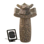 Cascading Fountains Temple Solar Water Fountain