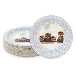 Sparkle and Bash Kitten Paper Plates for Kitty Cat Birthday Party Supplies (7 In, 48 Pack)