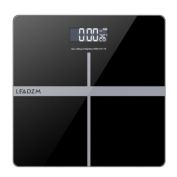 Leadzm 180Kg 11" Personal Weighing Bathroom Scale in Black&Silver