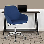 Flash Furniture Cortana Home and Office Mid-Back Chair in Blue Fabric
