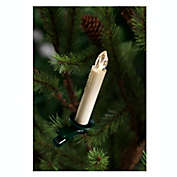 Melrose 12 Battery Operated White LED Candle Clip-On Christmas Lights - Green Wire