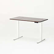 Vifah Autonomous Standard Home Office Height-Adjustable Standing Desk - Dual Motor - White Frame - Walnut Classic Top