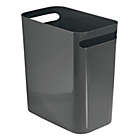 Alternate image 0 for mDesign Plastic Rectangular Large 2.5 Gallon Trash Can Wastebasket - Dark Gray