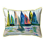 Betsy Drake Sail With The Crowd Large Indoor/Outdoor Pillow 16x20