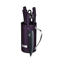 Berlinger Haus 7-Piece Knife Set with Mobile Stand Purple Collection