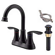 Infinity Merch Vanity Sink Faucet for Bathroom in Matt Black
