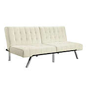 Slickblue Splitback Multi-Position Futon Sofa Sleeper in Vanilla