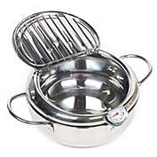 Stock Preferred Deep Fryer Pot W/ Temperature Control & Lid 304 Stainless Steel