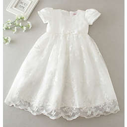 Laurenza's Baby Girls Lace Baptism Dress Christening Gown