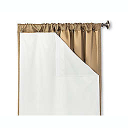 THD White Thermal 100% Blackout Curtain Rod Pocket Liner for Complete Darkness, Energy Efficiency, & Privacy - 2 Liners