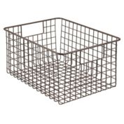 mDesign Wire Kitchen Food Storage Organizer Bin