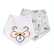 First Impressions Baby Boy&#39;s 2-Pack Bear-Print Cotton Bibs White Size Regular