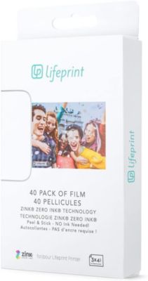 Pack of Film for Lifeprint Augmented Reality Photo and Video Printer.Zero Ink Sticky Backed Film