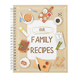 Paper Junkie Blank Our Family Recipe Book to Write In Your Own Recipes, Spiral Bound My Family Cookbook (6.5 x 8.2 In)