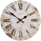 Northlight 12" Roman Numeral Battery Operated Round Wall Clock