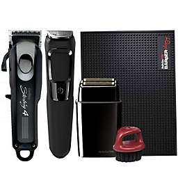 BaByliss PRO FOILFX02 Cordless Metal BLACK Double Foil Shaver FXFS2B + Wahl Cordless Sterling 4 #8481 Lithium-Ion Cord / Cordless Clipper + Philips Norelco Series 3000 Multigroom Men's Rechargeable Electric Trimmer - MG3750/60 - 13pc