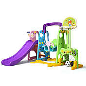 Costway 6 In 1 Toddler Climber & Swing Set