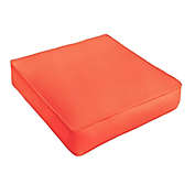 Outdoor Living and Style 22.5" Coral Melon Orange Solid Sunbrella Indoor and Outdoor Single Deep Seating Cushion