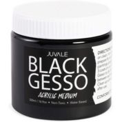 Juvale Gesso Acrylic Paint for Arts & Crafts (16.9oz, 500ml, Black)