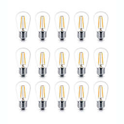 15 Pack Bulbs - S14 LED 2 Watt (Warm White 2500K)