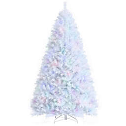 Costway 8 Feet Artificial Christmas Tree with 1636 Iridescent Branch Tips