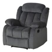 Besthom Madison Charcoal Gray With Blue Reclining Chair