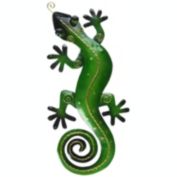 D-Art collection Iron Green Gecko Wall Decor - Small