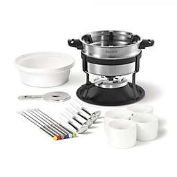 Starfrit - 3-in-1 Fondue Set with Magnetic Fork Guide, 1.6 Liter Capacity, 19 Pieces, Stainless Steel