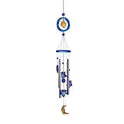 Zingz & Thingz 24" Blue and Silver Celestial Outdoor Wind Chimes