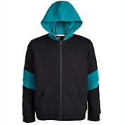 Ideology Big Boy&#39;s Colorblocked Zip up Hoodie Black Size Small