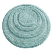 mDesign Round Microfiber Bathroom Spa Mat, Accent Rug, Machine Washable