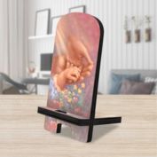 Little Miracle Cell Phone Stand Family Decor Wood Mobile Tablet Holder Charging Station Organizer
