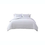 The Nesting Company Palm 3 Piece Comforter Set - Queen - White