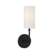 Savoy House 9-1755-1-89 Powell 1-Light Wall Sconce in Matte Black (5" W x 15"H)