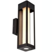 Hamilton Hills 14" Outdoor LED Light Tube Black Wall Sconce Lighting Exterior Wall