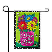 Northlight Bless this Home Bouquet with Vase Outdoor Garden Flag 12.5" x 18"
