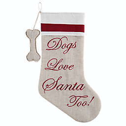 C&F Home Dogs Love Santa Too! Embroidered Christmas Stocking