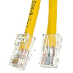 Cable Wholesale Cat6 Yellow Ethernet Patch Cable, Bootless, 2 foot