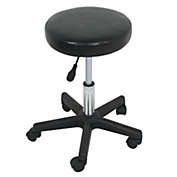 ZENY 250 lbs Adjustable Rolling Swivel Stool Chair in Black