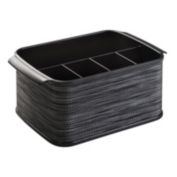 mDesign Plastic Cutlery Storage Organizer Caddy Bin