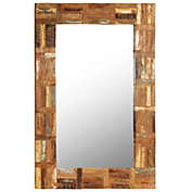 vidaXL vidaXL Wall Mirror Solid Reclaimed Wood 23.6x35.4