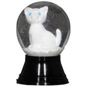 Alexander Taron 1.5" Perzy Snow Globe Mini White Cat Decoration