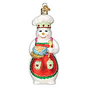 Old World Christmas Glass Blown Ornament Snow Woman Chef (#24208)