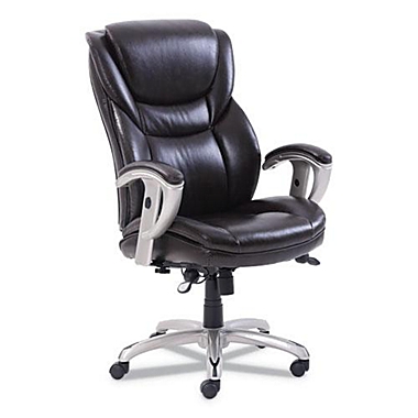 HomeRoots Office 29.5" x 26" x 37" Black Tilt Tension Control Fabric Chair - 372333. View a larger version of this product image.