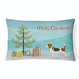 Caroline's Treasures Beagle Christmas Tree Canvas Fabric Decorative Pillow 12 x 16