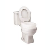 Carex Toilet Seat Riser, Round Raised Toilet Seat Adds 3.5 inches to Toilet Height, for Assistance Bending or Sitting, 300 Pound Weight Capacity