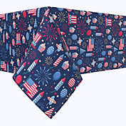 Fabric Textile Products, Inc. Rectangular Tablecloth, 100% Polyester, 60x104", Pop Art Patriotic