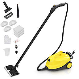Wellstock Steam Cleaner 1500W Multifunctional Steam Cleaner features an adjustable button,heating up in 6 mins for continuous steam about 30 mins