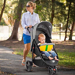 Slickblue Portable Folding Baby Stroller Kids Travel Pushchair-Gray