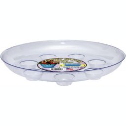 CWP Heavy Gauge Footed Plastic Saucer, Clear, 10-Inch\